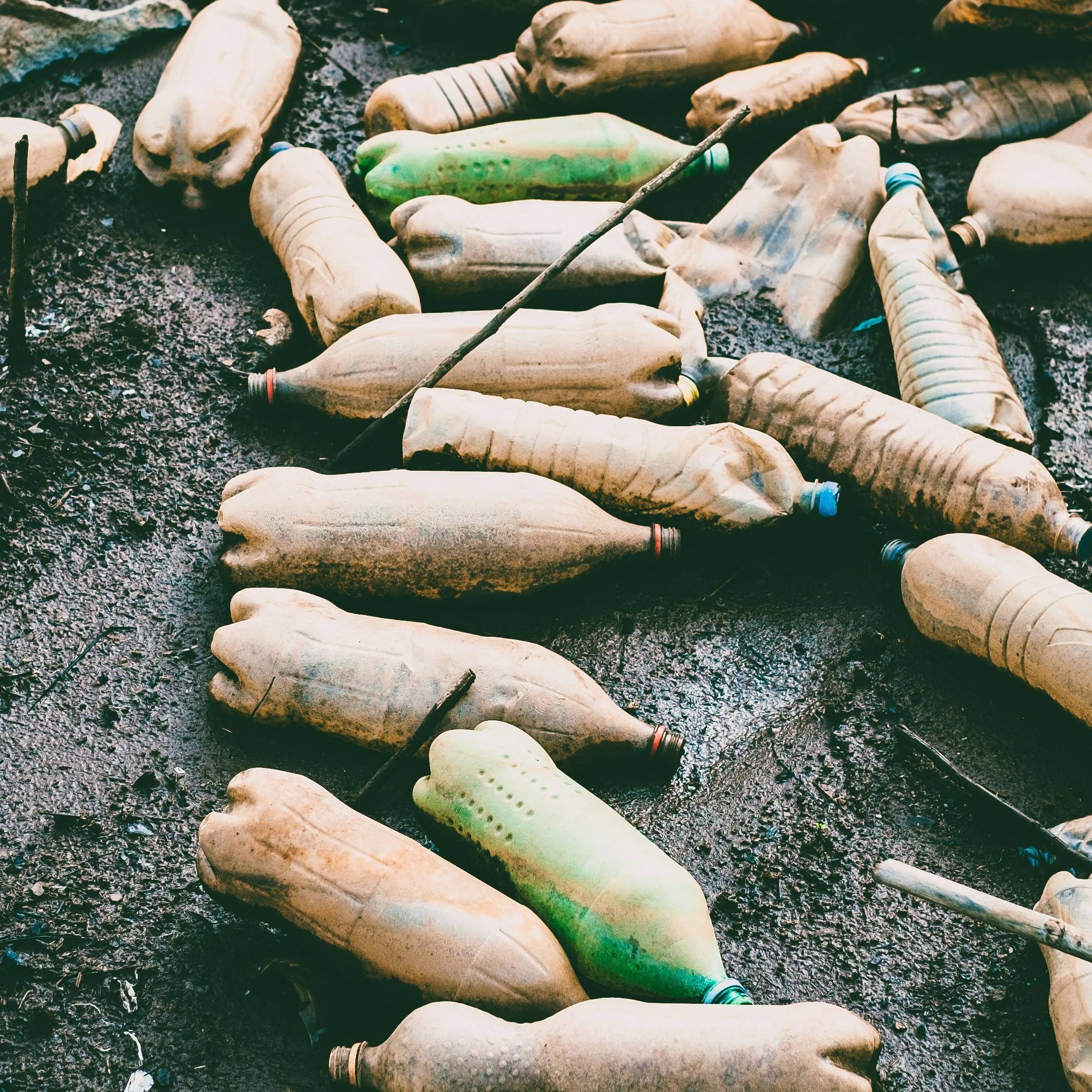 Water bottles discarded (source: Unsplash)